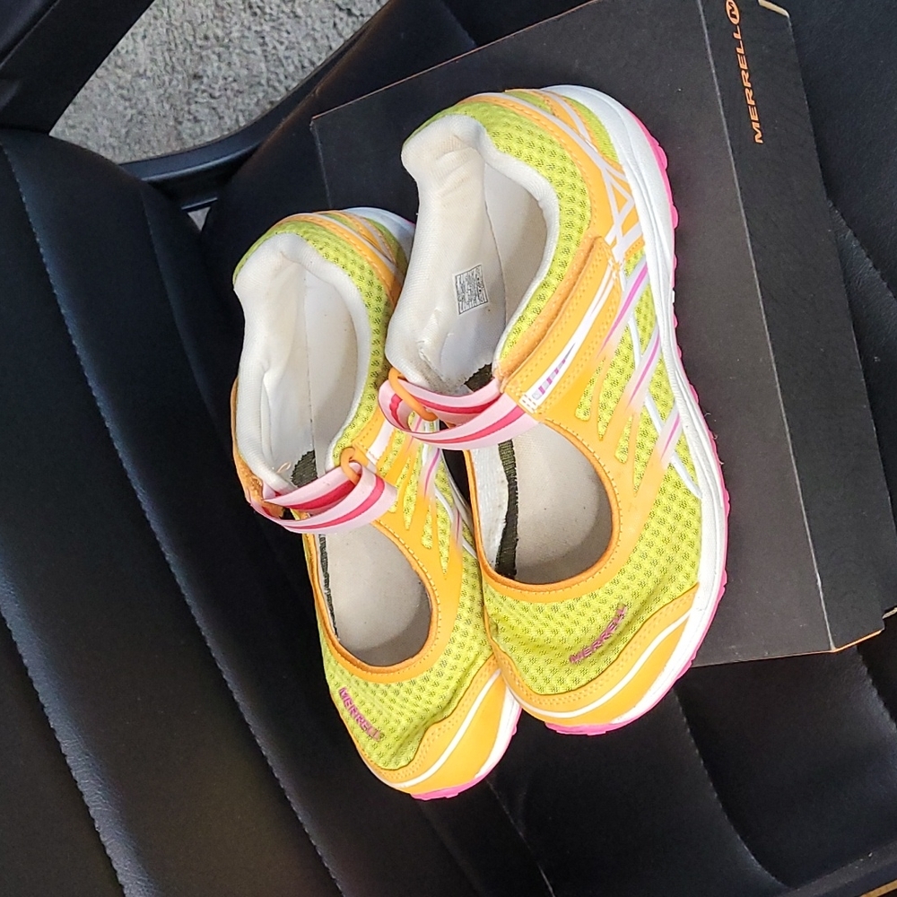 Merrell hybrid sneakers mix master jam blazing orange big kids 5.5 tennis shoes - Picture 2 of 11